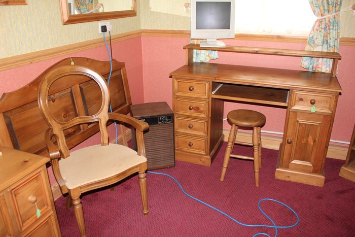 Dressing table and mirror